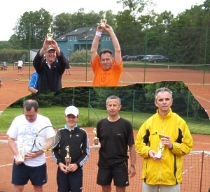 U góry: Rafał Czerwiński i Krzysztof Bukowiecki                    Poniżej: Krzysztof Tkaczyk, Olivier Szabo, Marek Maziarz i Tomasz Janiak 