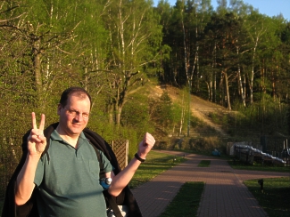  Zwycięzca sparringu, w tle 'górka' 